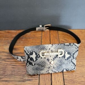Womens Snake Skin Waist Belt Bag